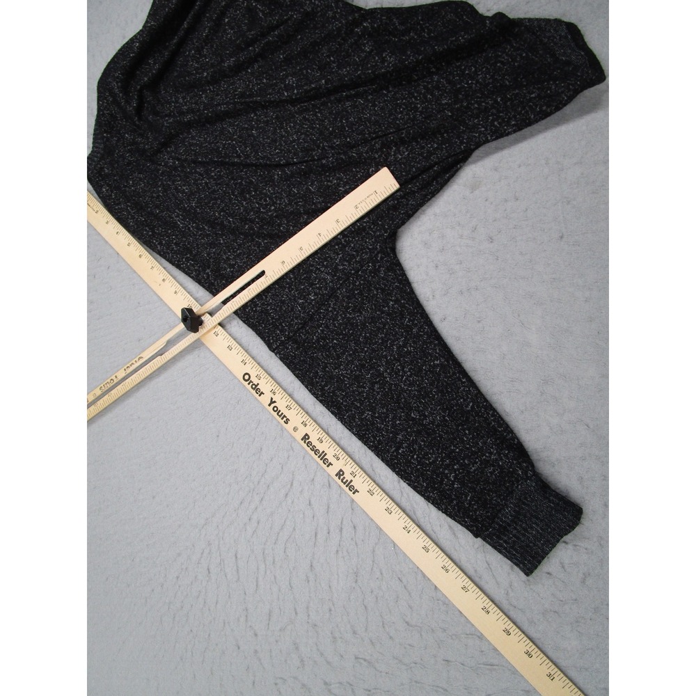 Joah Brown Womens Oversized Crewneck Top Charcoal Grey Heather One Size USA Made - Picture 7 of 9